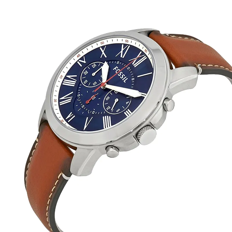 Fossil Grant Chronograph Blue Leather Men's Watch | FS5210